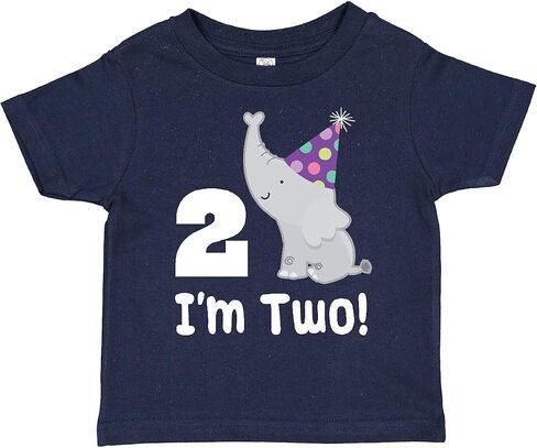 inktastic Happy 2nd Birthday Zoo Elephant Toddler T-Shirt in Kuwait