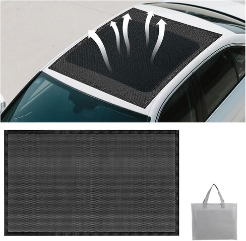 Car Sunroof Sun Shade for 2022-2025 2026 Jeep Wagoneer 7 Seats, Magnetic Car Sunroof Sun Shade Breathable Mesh, Anti-Mosquito Window Cover for Overnight Camping,95 * 65 in Kuwait