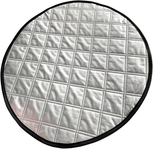 Sunshade Cover 43 Cm Foldable Heat Blocker for Parked Cars, Quilted Multi-Layer Interior Care Accessory in Kuwait