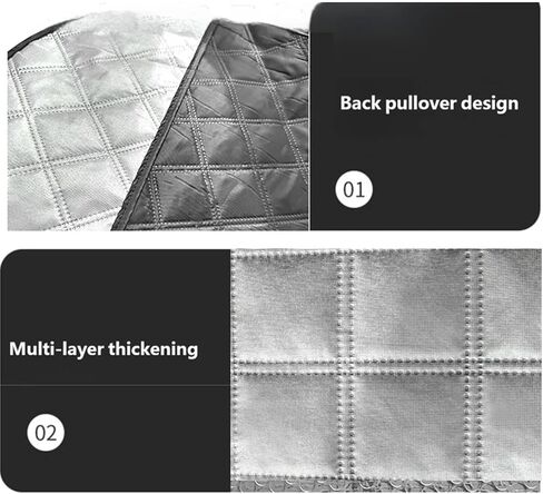 Sunshade Cover 43 Cm Foldable Heat Blocker for Parked Cars, Quilted Multi-Layer Interior Care Accessory in Kuwait