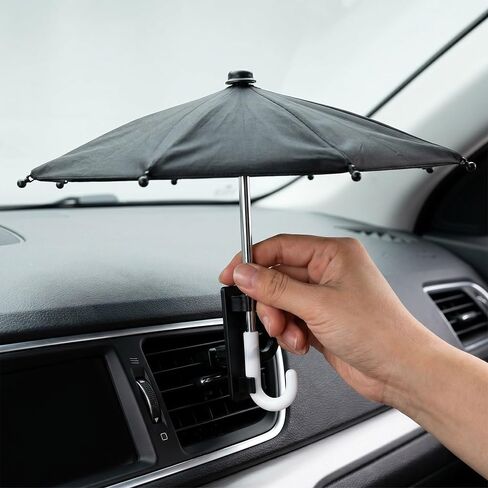 Artibetter Universal Car Phone Sun Shade Umbrella with Clamp-on Design, Anti-Slip Metal and Polyester Fiber Holder for Multivehicle Use, Navigation, and Damage-Free Installation in Kuwait