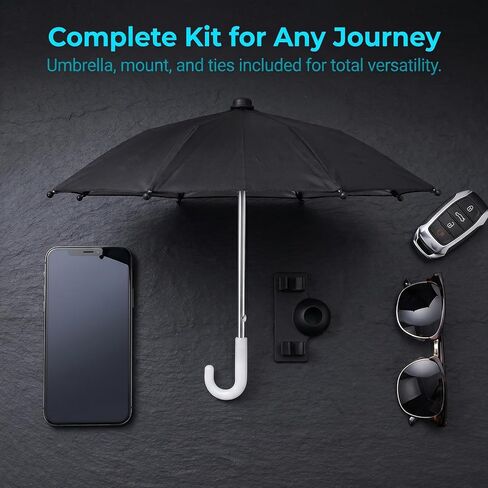 Artibetter Universal Car Phone Sun Shade Umbrella with Clamp-on Design, Anti-Slip Metal and Polyester Fiber Holder for Multivehicle Use, Navigation, and Damage-Free Installation in Kuwait