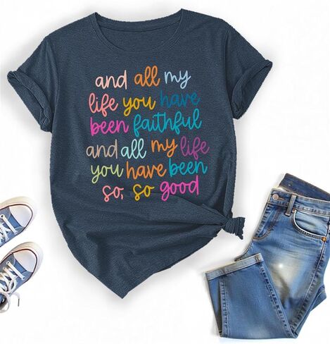 Christian Tshirt and All My Life You Have Been Faithful Graphic Tee Tops in Kuwait