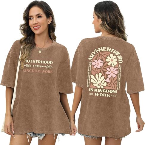 Breastfeeding Nursing Shirts for Women Zipper Christian Graphic Tees Maternity Motherhood is Kingdom Work Shirt in Kuwait