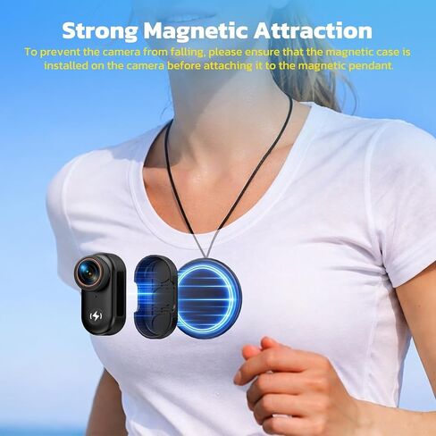 4K Mini Body Camera with 64GB Card, WiFi Thumb Action Camera with 1.47" Screen, Magnetic Mount Wearable POV Cameras for TikTok YouTube Vlogging in Kuwait