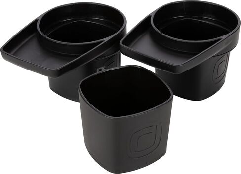 Connect3 Snack Kit, Compatible with Connect3 Booster Seats, Features Two Cup Holder and Snack Trays and One Cup Holder, Black in Kuwait