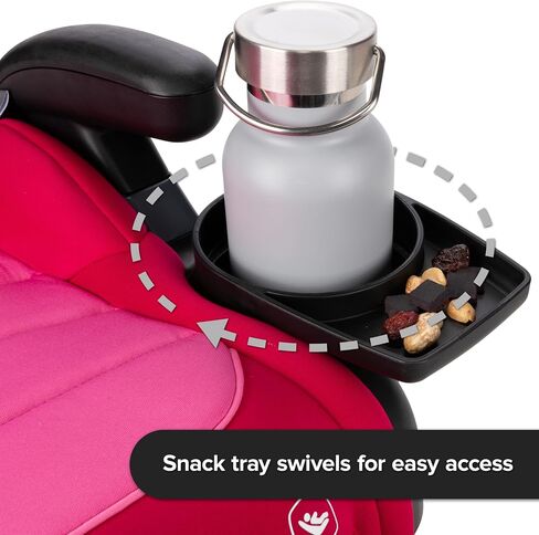 Connect3 Snack Kit, Compatible with Connect3 Booster Seats, Features Two Cup Holder and Snack Trays and One Cup Holder, Black in Kuwait