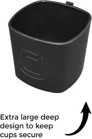 Connect3 Snack Kit, Compatible with Connect3 Booster Seats, Features Two Cup Holder and Snack Trays and One Cup Holder, Black in Kuwait