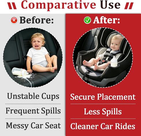 2 Pcs Replacement Cup Holder Compatible with Graco Extend2Fit 2-in-1 | Dishwasher Safe Single Cup Holder, Car Seat Replacement Parts, Fits Left or Right Side in Kuwait