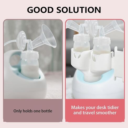 Compatible with Spectra S1/S2 (Round Hole) – Bottle Holder for Breast Pump, Hose Organizer Keeps Pumping Station Tidy, Portable Design for New Moms(Old Version Circular Hole) in Kuwait