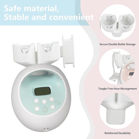 Compatible with Spectra S1/S2 (Round Hole) – Bottle Holder for Breast Pump, Hose Organizer Keeps Pumping Station Tidy, Portable Design for New Moms(Old Version Circular Hole) in Kuwait