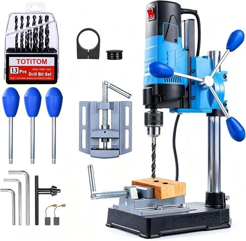 Mini Benchtop Drill Press, 1200W 6 Variable Speed Drilling Machine, Electric Drill Press with Drill Bit Kit, 360 Omnidirectional Rotary Tool Workstation Stand for Craft and Home Improvement in Kuwait