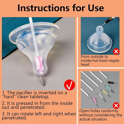 5pcs Baby Bottles Nipples Punch - Bottles for Breastfeeding Babies Flow Rate Controller, Flow 1-5 Level Expand the Hole Needle for Bottle Nipples Accessories in Kuwait