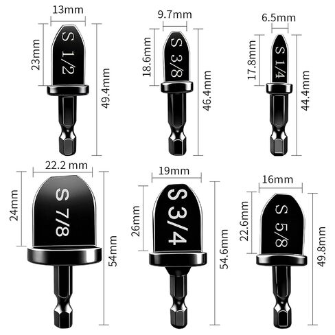 6 Pcs Flaring Tool Drill Bit Set for Air Conditioner Copper Pipe Work in Kuwait