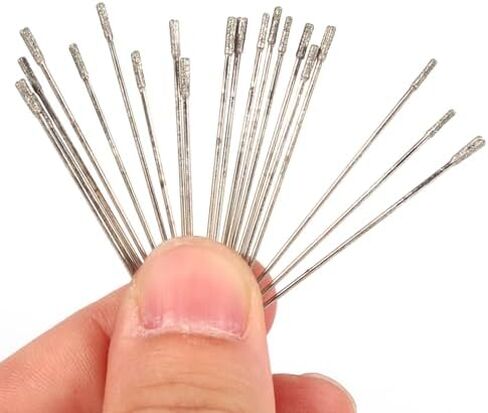 1mm Diamond Drill Bit, WIDELY to USE: Idea for Drill Holes on The Jewelry, Ceramic, Jade, Agate, Glass, Amber, and semiconductor Materials. Multi USE: Jewelry Drill, 20PCS Diamond in Kuwait