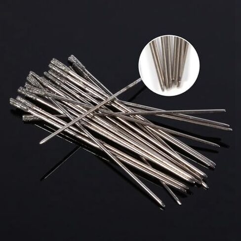 1mm Diamond Drill Bit, WIDELY to USE: Idea for Drill Holes on The Jewelry, Ceramic, Jade, Agate, Glass, Amber, and semiconductor Materials. Multi USE: Jewelry Drill, 20PCS Diamond in Kuwait