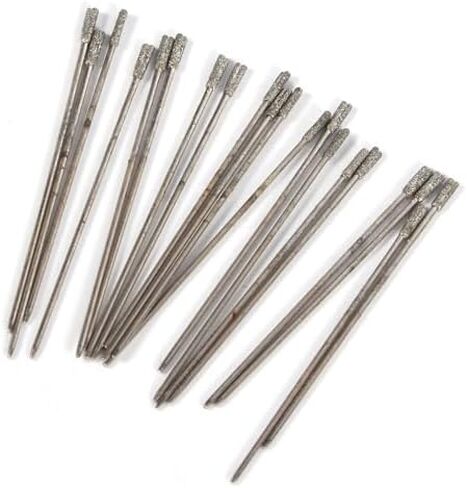 1mm Diamond Drill Bit, WIDELY to USE: Idea for Drill Holes on The Jewelry, Ceramic, Jade, Agate, Glass, Amber, and semiconductor Materials. Multi USE: Jewelry Drill, 20PCS Diamond in Kuwait