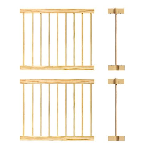 Wooden Baby Playpen Expansion Panels – Add-On Panels for Playpen | Option: 2 Standard Panels or 1 Standard + 1 Activity Toy Panel | Natural Finish (2 Regular Panels) in Kuwait