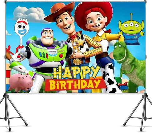 Toy Story Birthday Party Decorations,Happy Birthday Banner Backdrop for Birthday Party Supplies in Kuwait