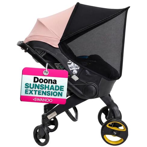 Swanoo Universal Stroller Sun Shade Cover, Stroller UV Protection Cover with Magnetic Tabs, UPF50+ Sun Cover for Stroller, Shade Extender, Mosquito Net Bug Screen, Fits All Strollers & Car Seats in Kuwait