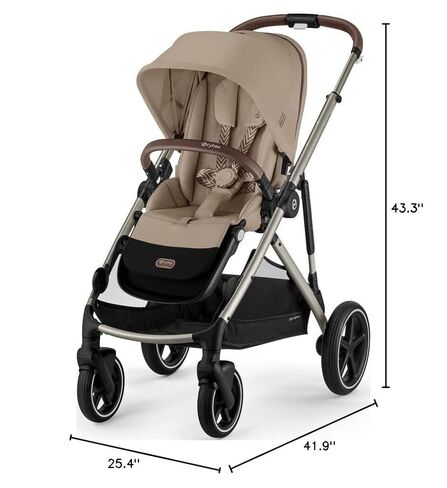 CYBEX Gazelle S Stroller - Taupe Frame with Almond Beige Seat in Kuwait