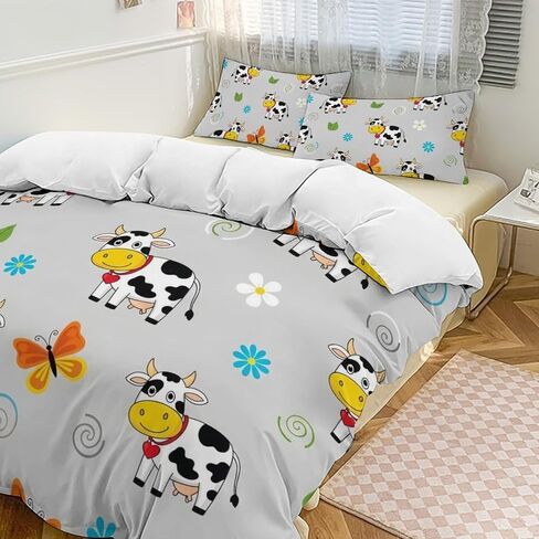 Cartoon Rabbit Breathable Sheets and Pillowcase Set 3 Piece Hotel Wrinkle Free Sheets Durable Easy Fit Shrinkage and Fade Resistant 102"x90" in Kuwait