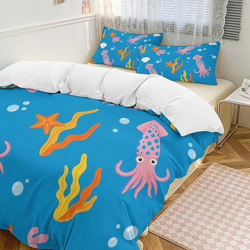 Cartoon Rabbit Breathable Sheets and Pillowcase Set 3 Piece Hotel Wrinkle Free Sheets Durable Easy Fit Shrinkage and Fade Resistant 102"x90" in Kuwait