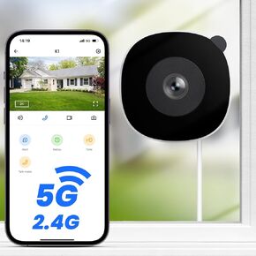 INFIYA 2K No Drill Window Camera for Indoor & Outdoor Monitoring, 2 Pack | 2.4 & 5Ghz WiFi, Full-color night vision, Anti-Glare, Human Detection, 24/7 Recording, Ideal for yard, porch or street in Saudi Arabia