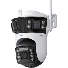 6K 12MP AI 3-Lens Security Camera System – 3-Screen Live View, Human Detection, Waterproof IP66, 4K Ultra HD Video Surveillance(EU Plug,12MP NO SD Card) in Saudi Arabia