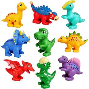9PCS Dinosaur Bath Toys for Kids, Soft Mold Free Bath Toys | No Hole Float on Water Bathtub Toys for Toddlers, Babies 6-12 Months, 1-6 Birthday Christmas Stocking Stuffers Gifts in Saudi Arabia