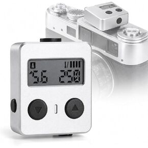 JOSBY Top Mounted Light Meter, Digital Ambient Light Exposure Meter, Metal Casing, Aperture and Shutter Priority Mode, Button Battery Powered, for Film Camera Photography to Black in Kuwait