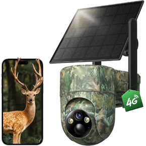 LIWAN Cellular Trail Camera, Solar Trail Camera No WiFi Needed, 2 Pack | 4G LTE Cellular Game Camera with Live Feed, Built-in SIM Card, 2K Night Vision Motion Activated, IP66 Waterproof for Wildlife in Kuwait