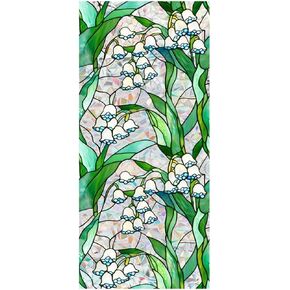 Floral Stained Glass Window Film Removable Static Cling Stickers Decals Decorative for Home for Room(Color2) in Kuwait