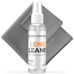 K&F Concept 15CM+40CM Microfiber Cleaning Cloths with 60ML Screen Cleaner for Cleaning Camera Lenses, Glasses, Screens, Cell Phone, Eyeglasses, LCD TV Screens, Tablets in Kuwait
