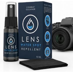 Spray and Microfiber Lens Cleaner Care Kit - Water Spot Repellent Camera Lens and Optical Cleaning Solution for Coated Lenses, Binoculars, Scopes, Cameras, Glasses, Sunglasses, Screens in Saudi Arabia