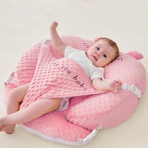 3-in-1 Multifunctional Breastfeeding Pillows, Baby Nursing Pillow with Sloped Design, Reflux Pillow for Baby, Newborn Babies Essentials (Pink) in Kuwait