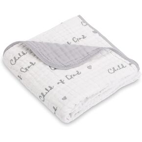 LollyBanks Muslin Baby Blanket 100% Organic Cotton, Muslin Quilt Lightweight, Toddler Blanket for Boys and Girls, 6 Layers Baby Blankets 47"x 47", Soft Nursery Receiving Blankets (Golf Print) in Saudi Arabia