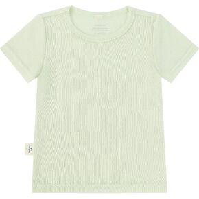 Toddler Merino Wool Silk T Shirt for Boys Girls, Short Sleeve Crewneck Tee, Soft Breathable Solid Color Casual Shirt in Kuwait