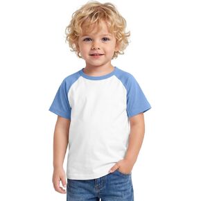 Yooo's Vivi Baby Boys Shirts Baseball Short Raglan Sleeve Toddler Tops Crew Neck Basic Casual Tee Summer Loose Kids T-Shirts in Kuwait