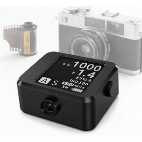 Film Camera Light Meter, 30° Fov Reflected Exposure Meter with 1.54 Inch Display, Rechargeable, Adjustable Iso, Aperture, Shutter and Ev Modes, Cold Shoe Mount for Vintage Cameras Silver in Kuwait