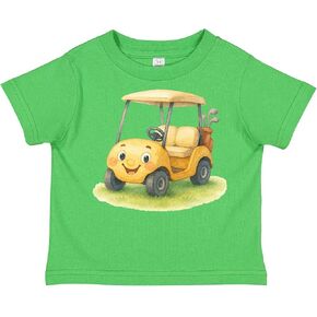 inktastic Cute Smiling Golf Cart with Clubs Toddler T-Shirt in Kuwait