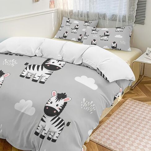 Cartoon Rabbit Breathable Sheets and Pillowcase Set 3 Piece Hotel Wrinkle Free Sheets Durable Easy Fit Shrinkage and Fade Resistant 90"x90" in Kuwait
