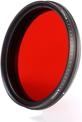 Adjustable IR Lens Filter Pass Infra-Red 530nm to 750nm 590nm 680nm 720nm(58mm) in Kuwait