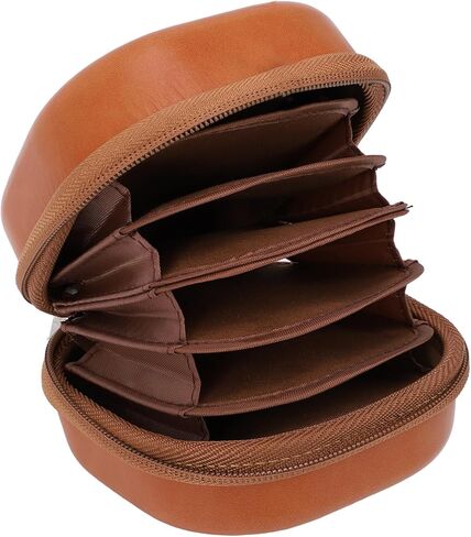 Camera Filter Storage Bag, Vintage PU Leather 8 Layers Organizer, Water & Shock Proof Protective Pouch for ≤95mm Filters, Designed with 8 Layers in Kuwait