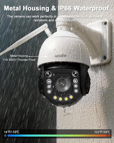 4K PTZ Security Camera Outdoor with 50X Optical Zoom, High-Speed 360° Pan & 90° Tilt, 8MP WiFi Camera with 1200FT IR Night Vision, Auto Tracking, Person/Vehicle/Pet Detection, RTSP in Kuwait