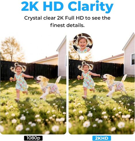 Light Bulb Security Camera, 5G&2.4GHz 2K Security Cameras Wireless Outdoor 360° PTZ Cameras for Home Security with Color Night Vision, 2 Way Talk, AI Human Detection, Screw in Light Socket in Kuwait