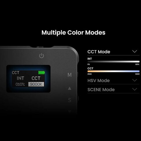 Hohem HPL-R01 Photography Lighting, On Camera Light, RGB Video Light, 130 Minutes Portable Camera Light, CCT 2500K-9000K, CRI 95+, TLCI 97+, 24 FX Effects, 10W Output for TikTok, Content Creator in Kuwait
