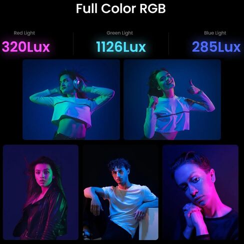 Hohem HPL-R01 Photography Lighting, On Camera Light, RGB Video Light, 130 Minutes Portable Camera Light, CCT 2500K-9000K, CRI 95+, TLCI 97+, 24 FX Effects, 10W Output for TikTok, Content Creator in Kuwait