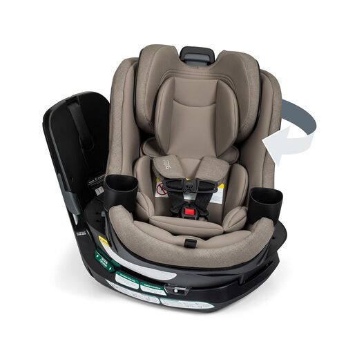 Britax Galaxy360 Slim Rotating Convertible Car Seat, 2-in-1 Rotating Car Seat for Infants & Toddlers with 360 SwivelSmooth Steel Ring, Extended Rear-Facing and ClickTight Installation – Pebble in Kuwait