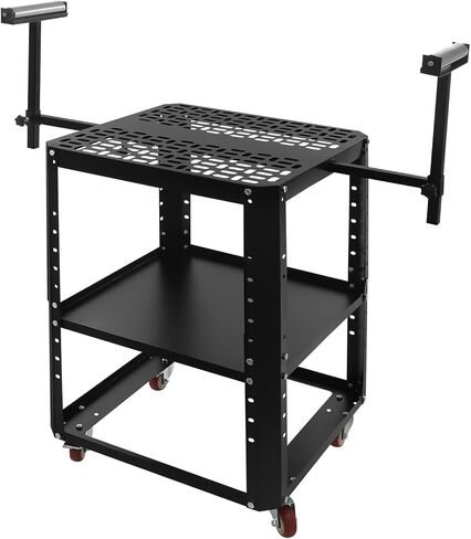 Rolling Planer Stand, 550 lbs Load Capacity Miter Saw Stand with Wheels Height Adjustable Power Tool Stand Planer Table with Extension Rollers for Most Planers, Saws, Bench-top Machines (Metal Tabletop) in Kuwait